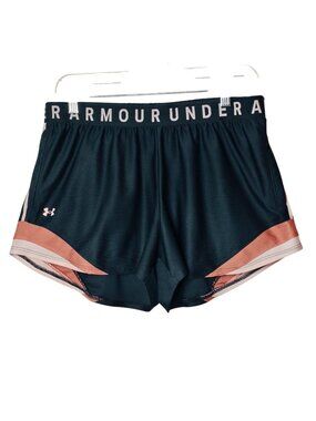 Under Armour Womens L Running Shorts Black Pink  Athletic HeatGear Loose Fit